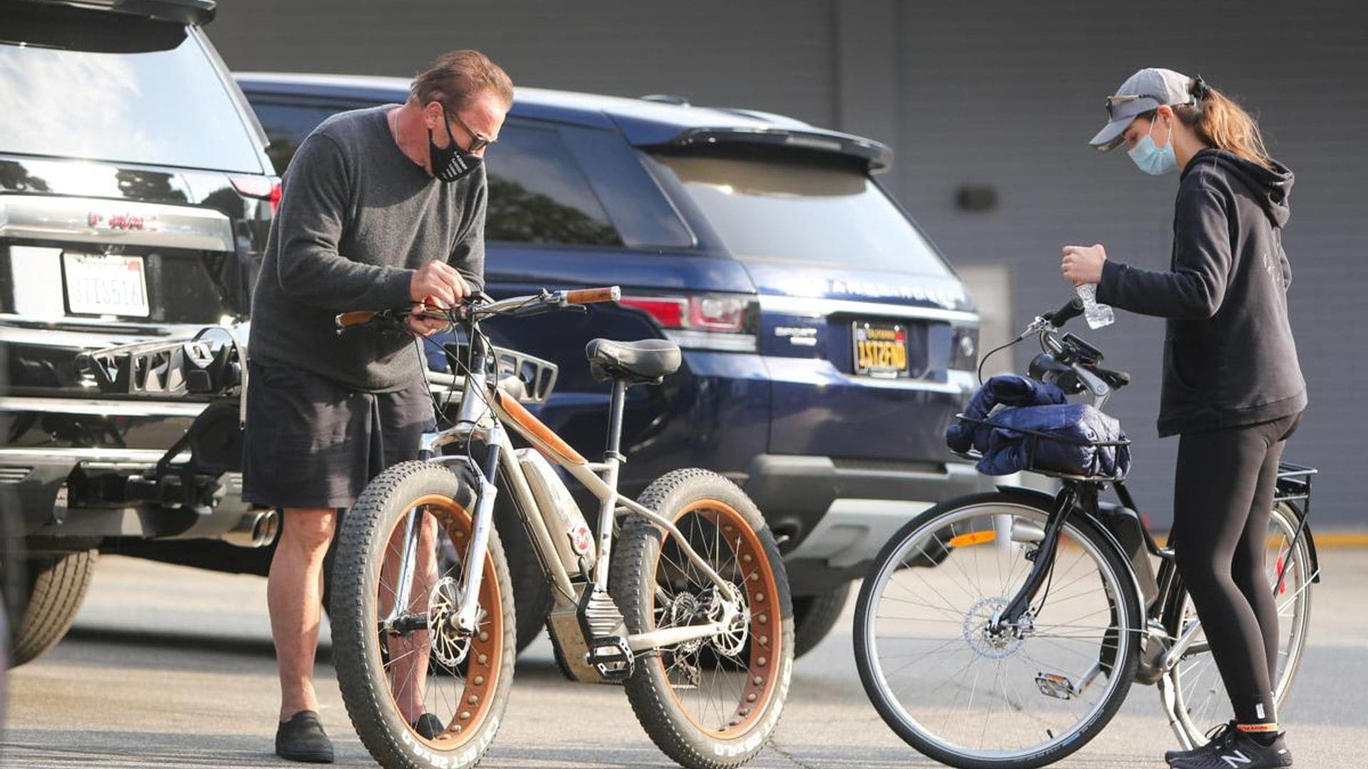 Arnold Schwarzenegger enjoys bike ride with daughter Christina in Los Angeles