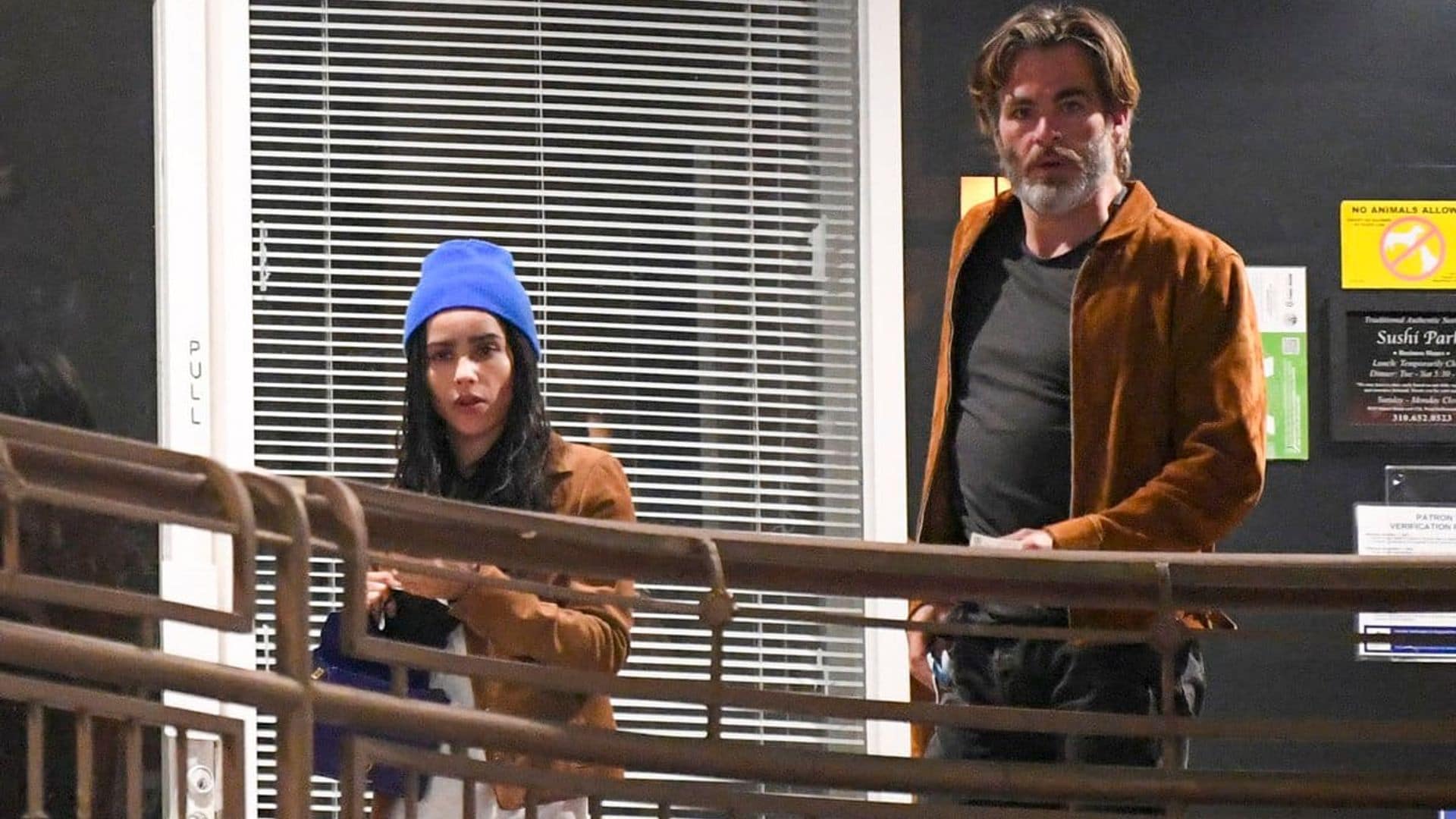 Zoe Kravitz and Chris Pine go out for sushi in Los Angeles