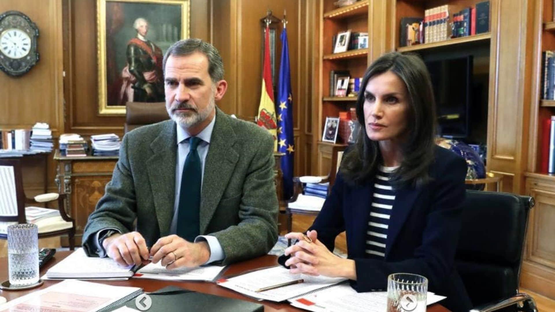 Queen Letizia seen for first time since Spain went on lockdown