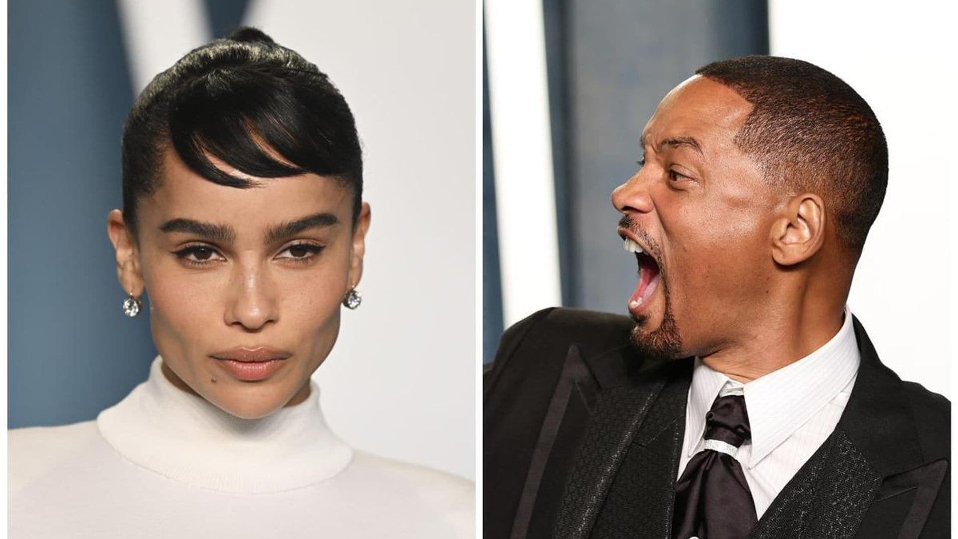 Zoë Kravitz reacts to Will Smith’s Oscars slap