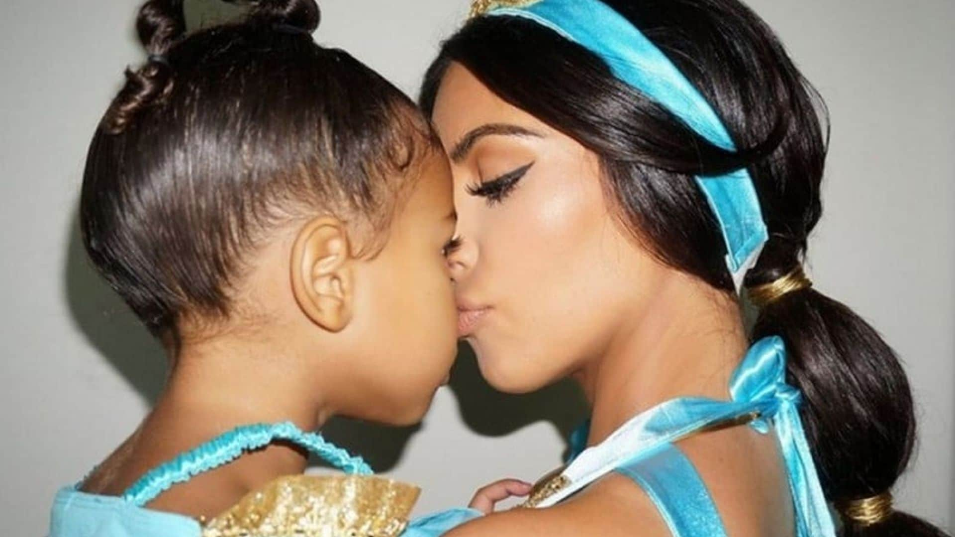 Kim, a self-professed lover of Halloween, couldn't resist joining in with her kids and wore her own costume from a previous Halloween.
Photo: Kim Kardashian West