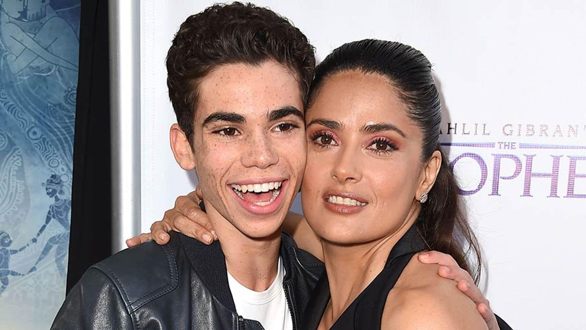 Cameron Boyce and Salma Hayek Grownups