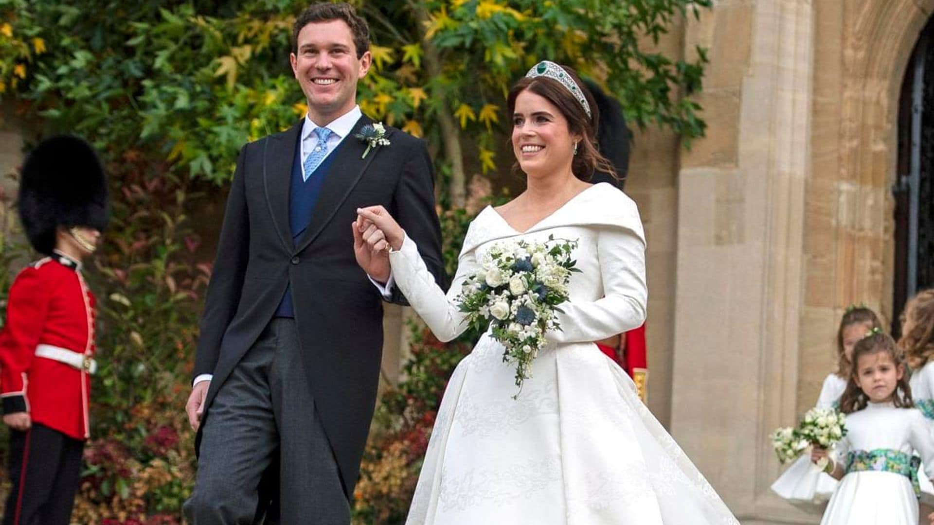 Pregnant Princess Eugenie celebrates wedding anniversary with never-before-seen photos