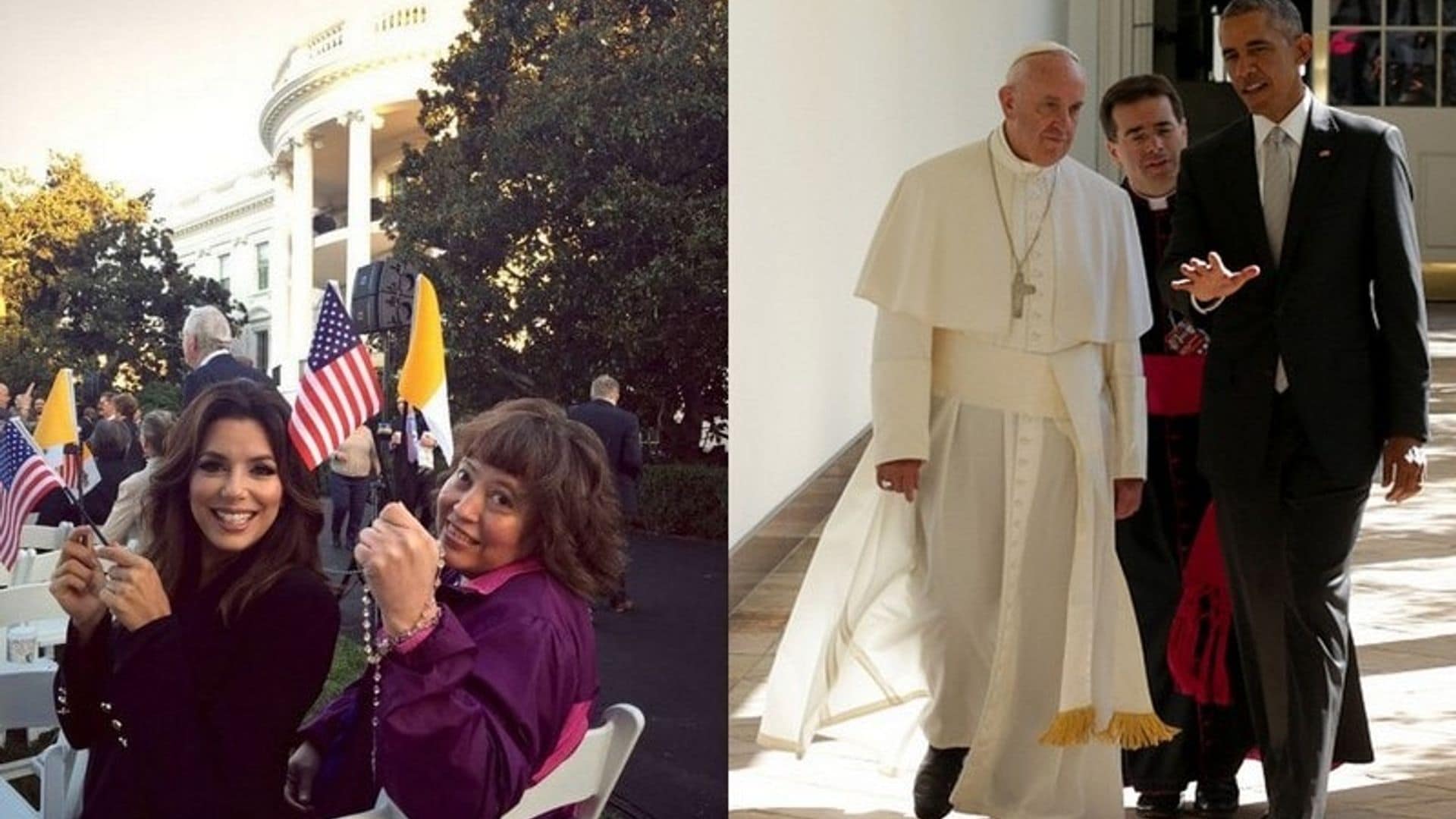 Eva Longoria takes her sister to meet Pope Francis at the White House