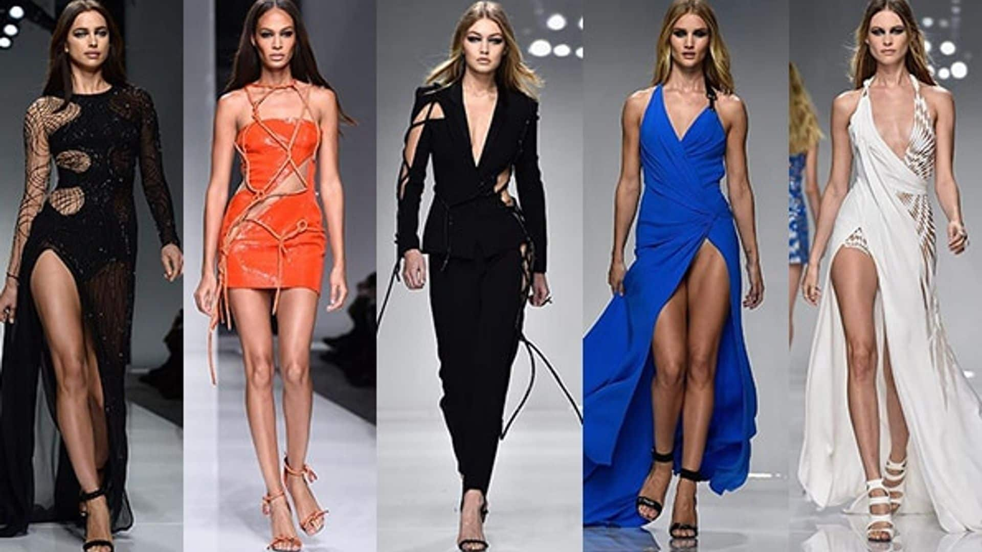 Gigi Hadid, Rosie Huntington-Whiteley, Irina Shayk and more strut for Atelier Versace in Paris