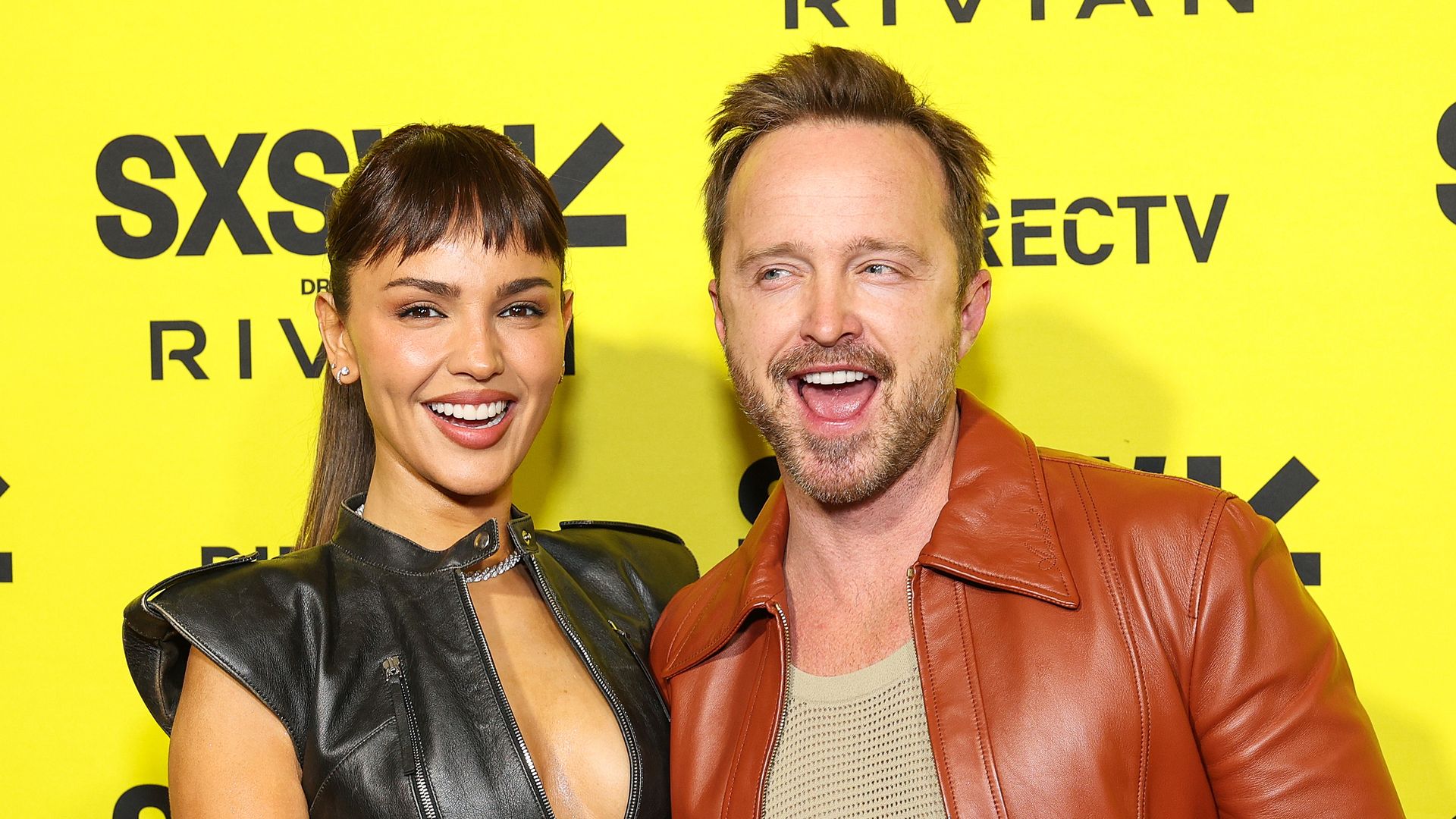 Eiza González and Aaron Paul beam at SXSW for the premiere of 'Ash'