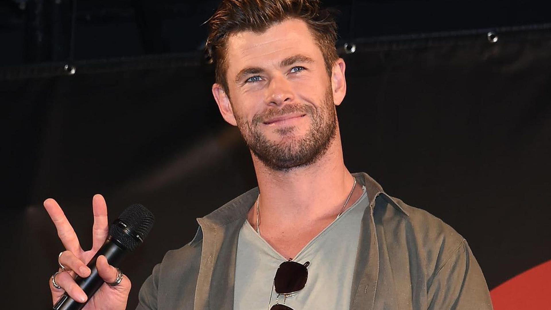 Chris Hemsworth's underwater meditation gets hilariously crashed by his son