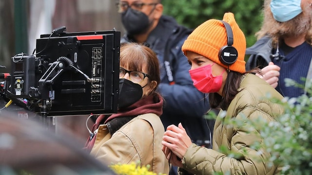 First Pics Of Katie Holmes Seen Directing Her Movie In NYC