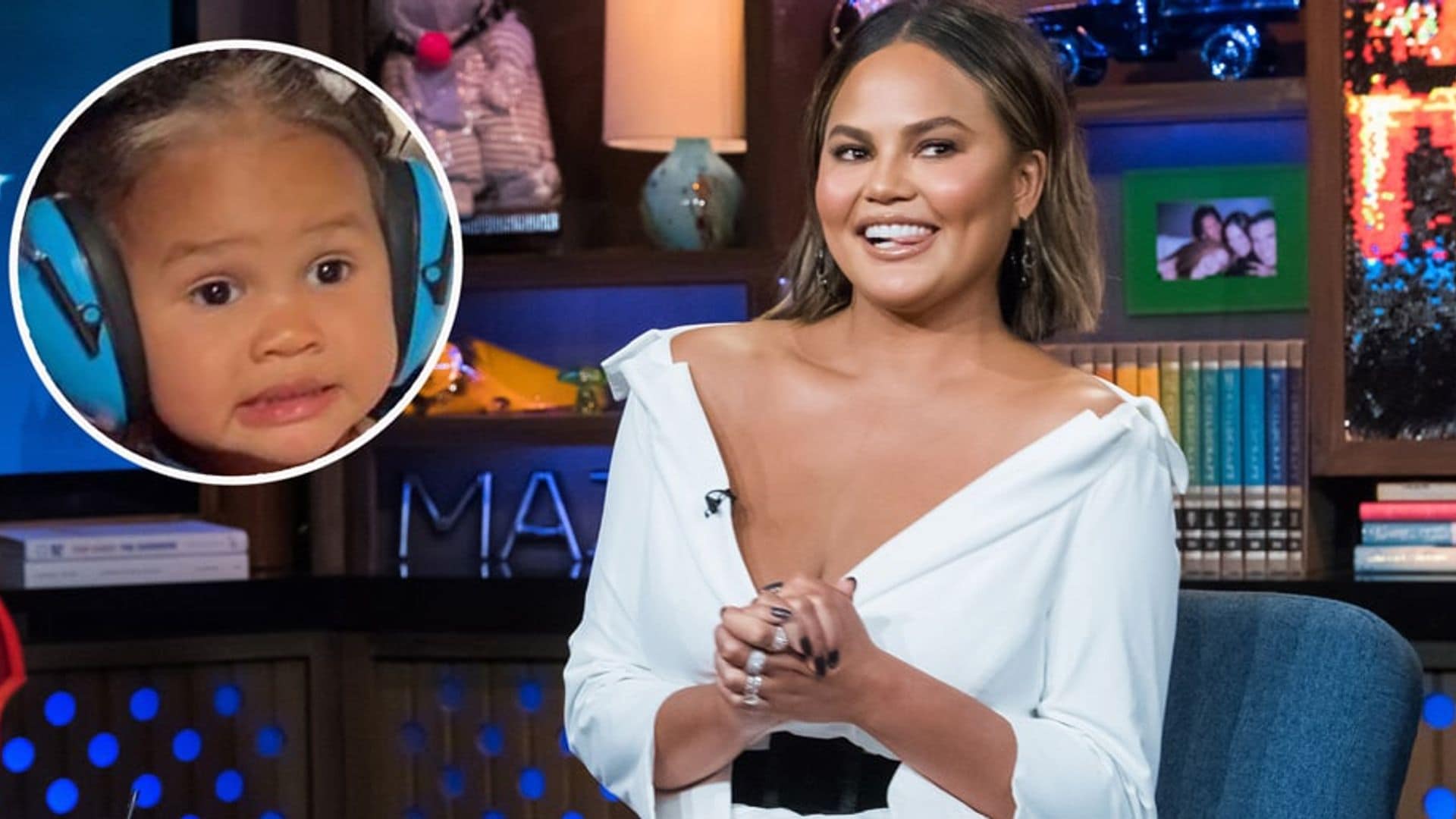 Luna hilariously recreates mom Chrissy Teigen's famous meme face