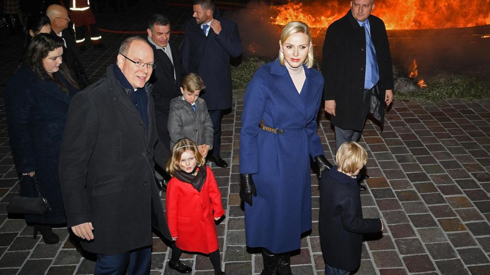 Princess Charlene and Prince Albert's twins charm well-wishers on their first ever royal walkabout