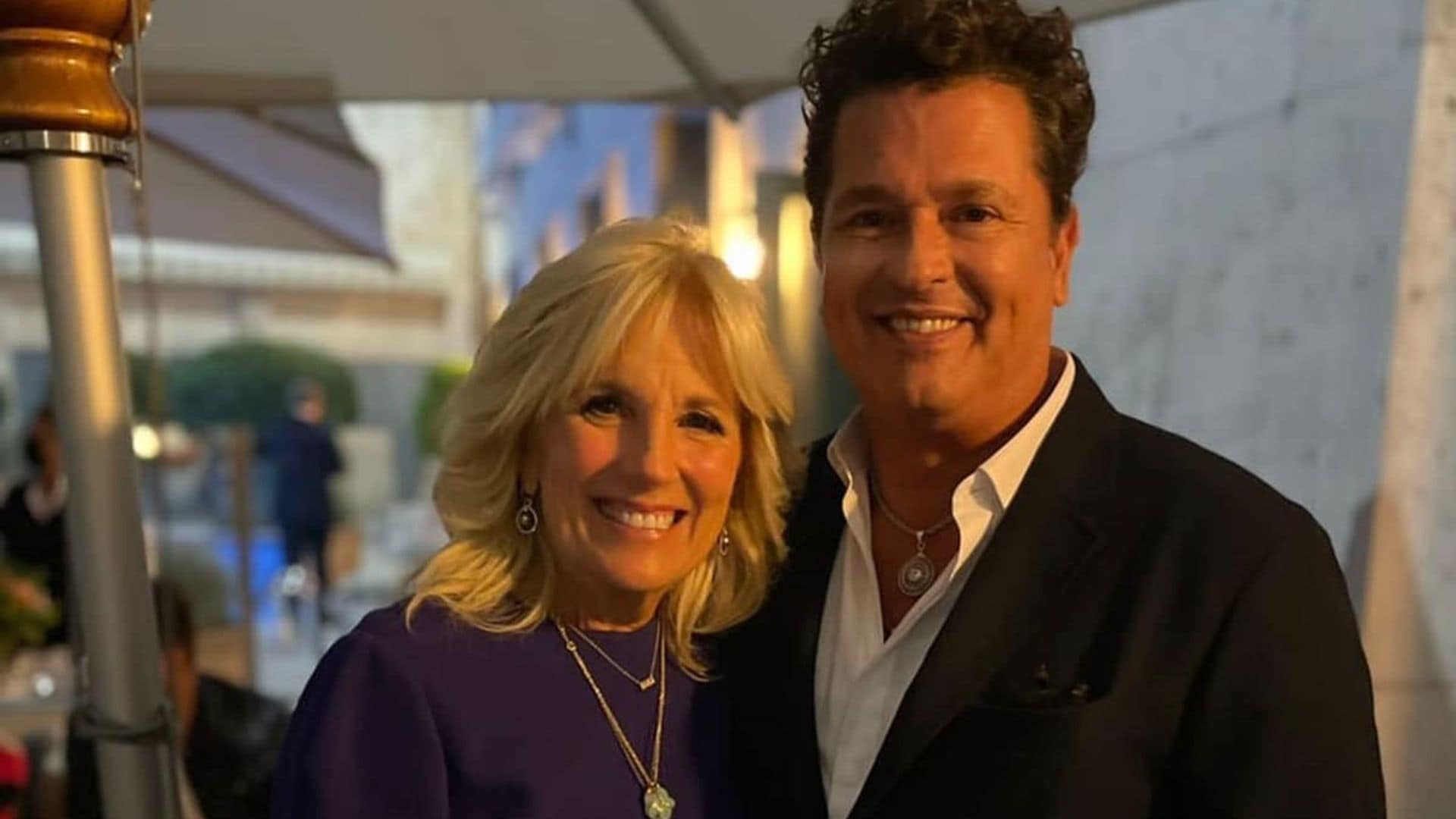 Carlos Vives meets with United States First Lady Dr. Jill Biden in Spain