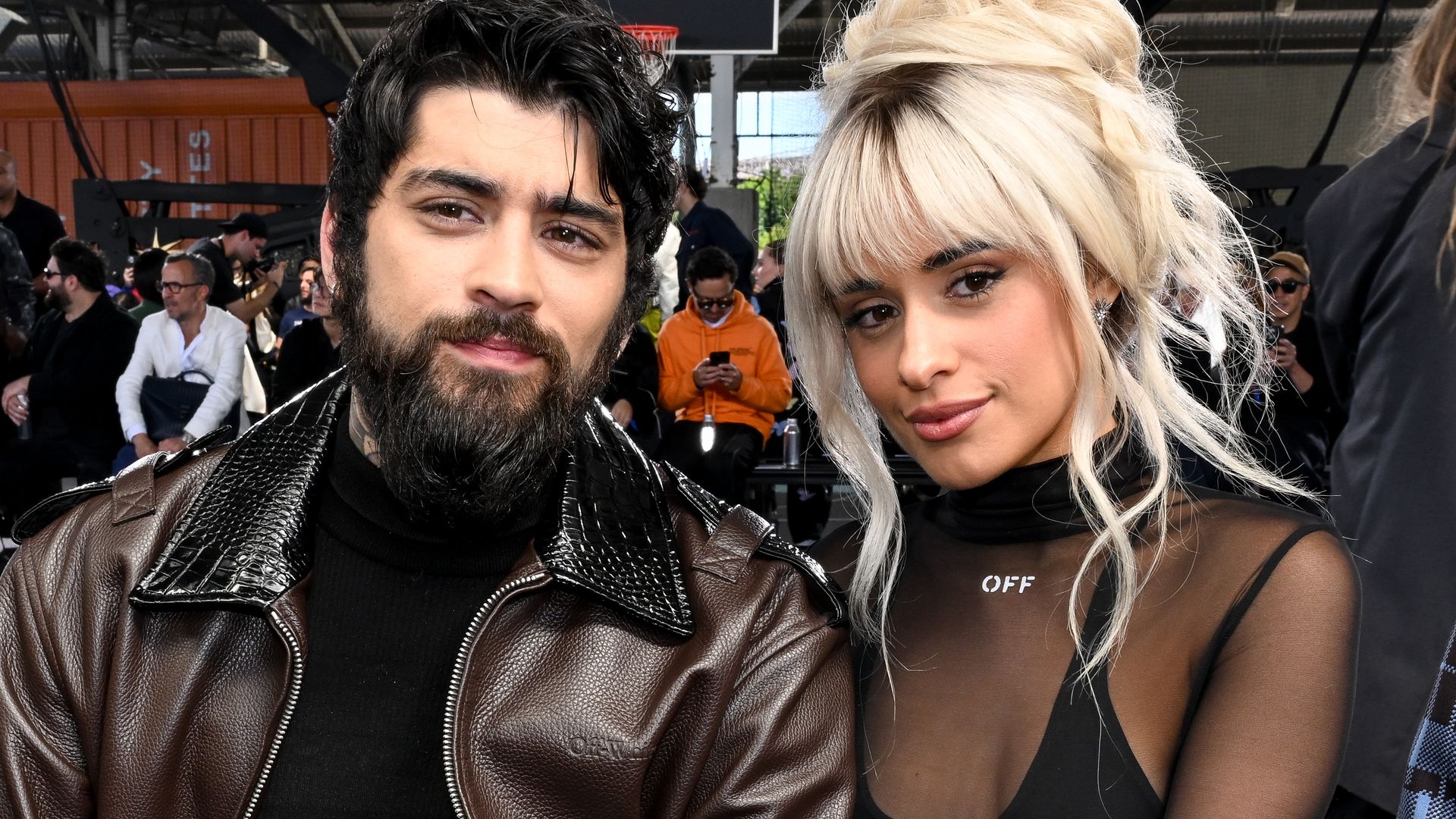 Camila Cabello and Zayn Malik are all smiles sitting together at the Off-White show in NYC