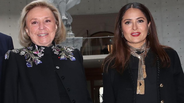 Maryvonne Pinault and Salma Hayek