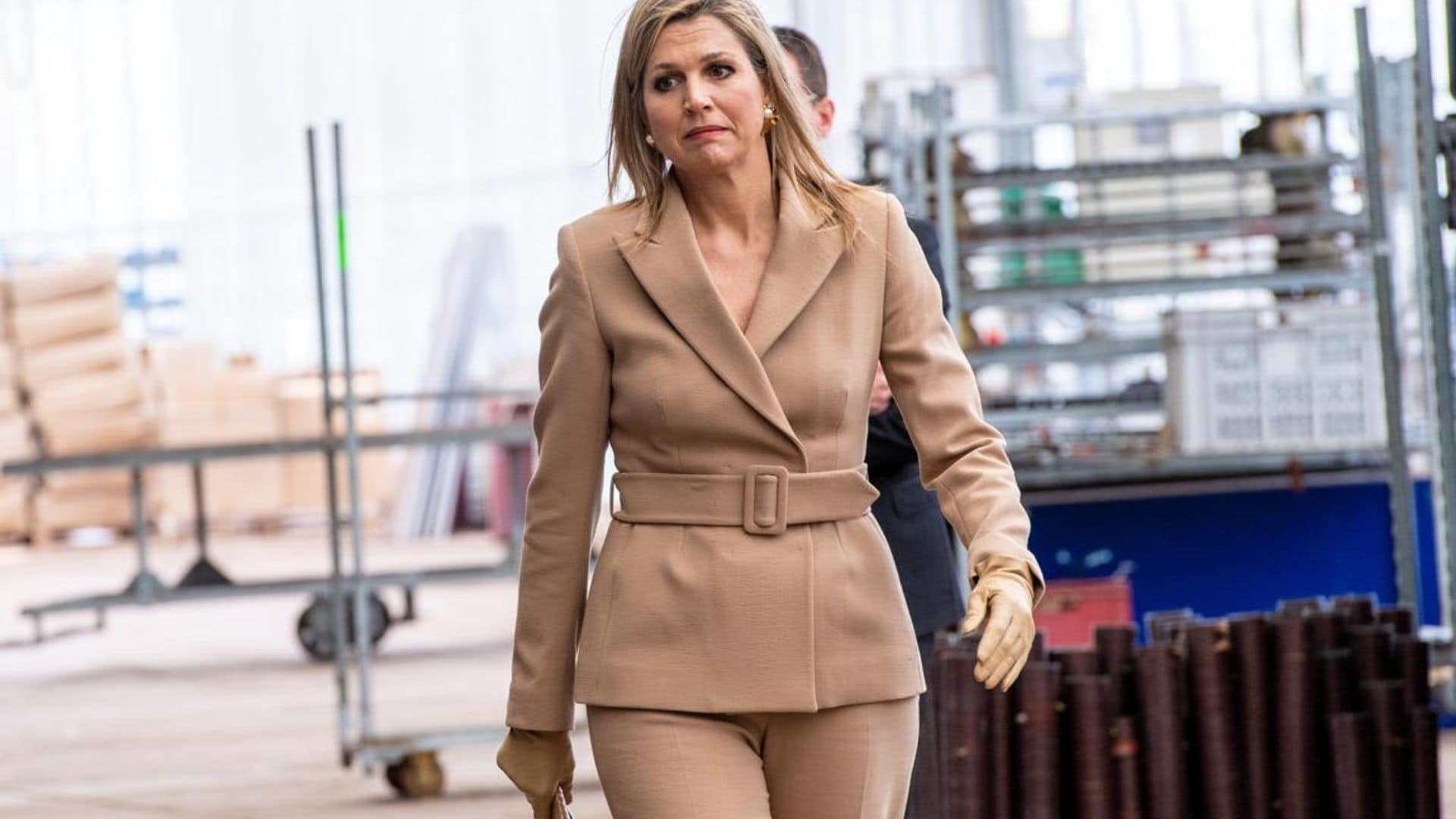 Queen Maxima is taking stylish preventative measures during COVID-19 pandemic