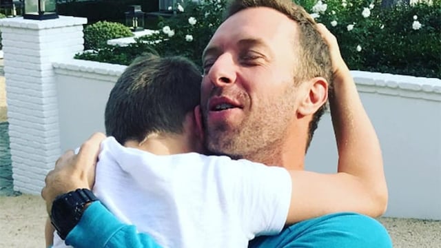 Gwyneth shared a sweet photo of ex Chris Martin reuniting with their son Moses.
Photo: Instagram/@gwynethpaltrow