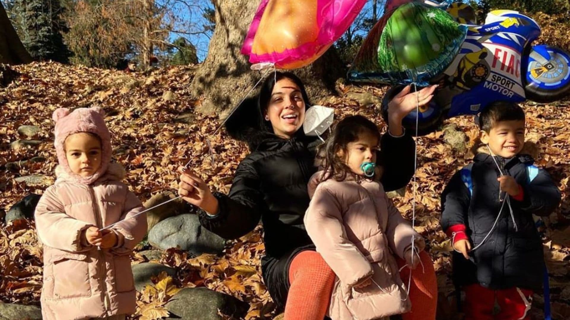 Georgina Rodriguez spends a beautiful day with her children and a views of the Alps