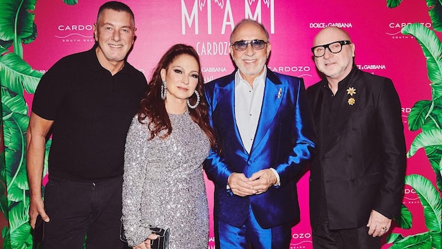 Stefano Gabbana, Gloria Estefan, Emilio Estefan y Domenico Dolce