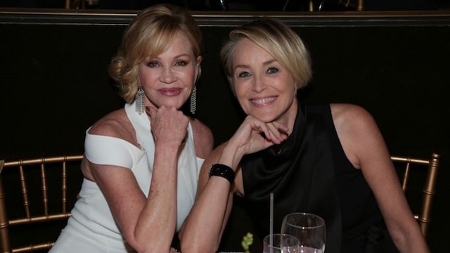 October 8: Melanie Griffith and Sharon Stone attended the 30th annual Carousel of Hope Gala in Beverly Hills.
Photo: Alex J. Berliner/ABImages