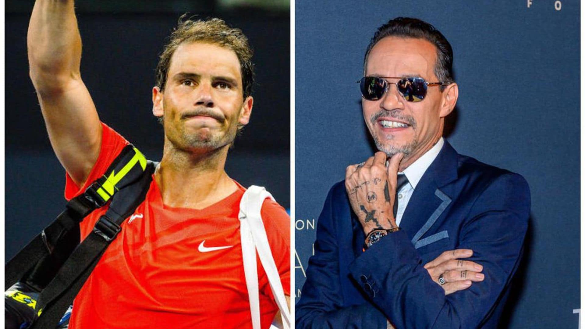 Rafa Nadal, Marc Anthony, and Tom Brady have fun in a video call