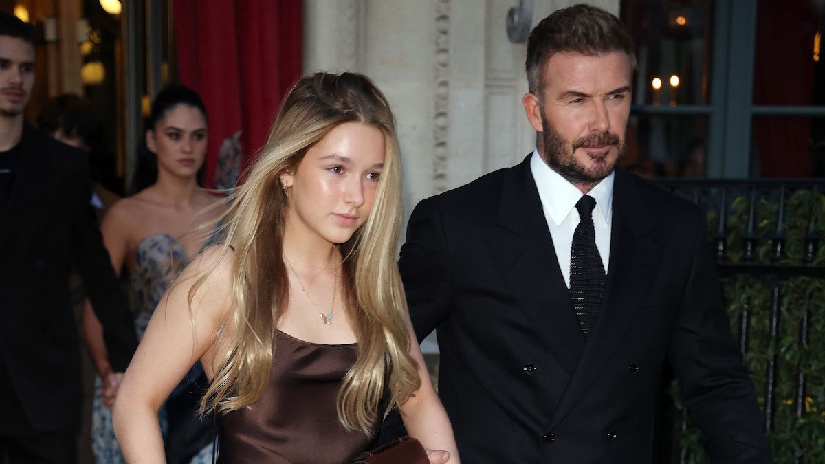 Harper Beckham’s gorgeous blonde hair steals the spotlight at Paris Fashion Week