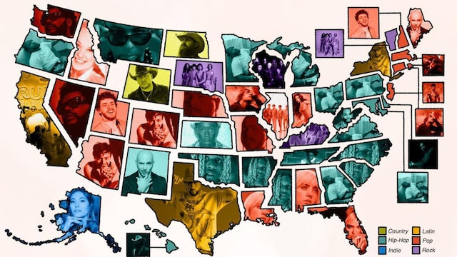Top Music Artists/Bands By State