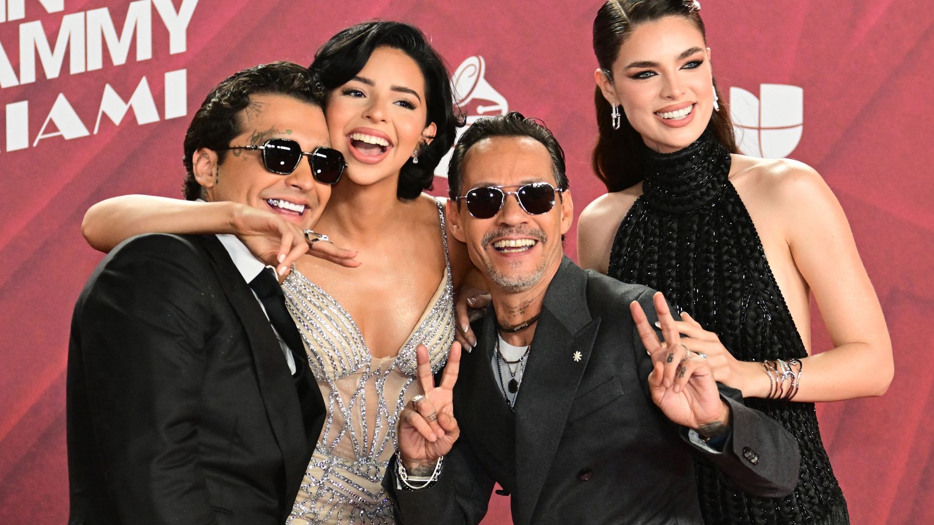 Christian Nodal and Angela Aguilar had a memorable encounter with Marc Anthony and his wife at the Latin Grammys 2024