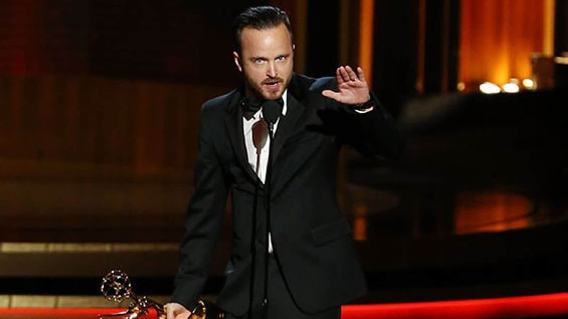 Aaron Paul's sweet Emmy acceptance speech crashes wife's website