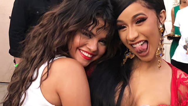 Cardi B and Selena Gomez on Instagram