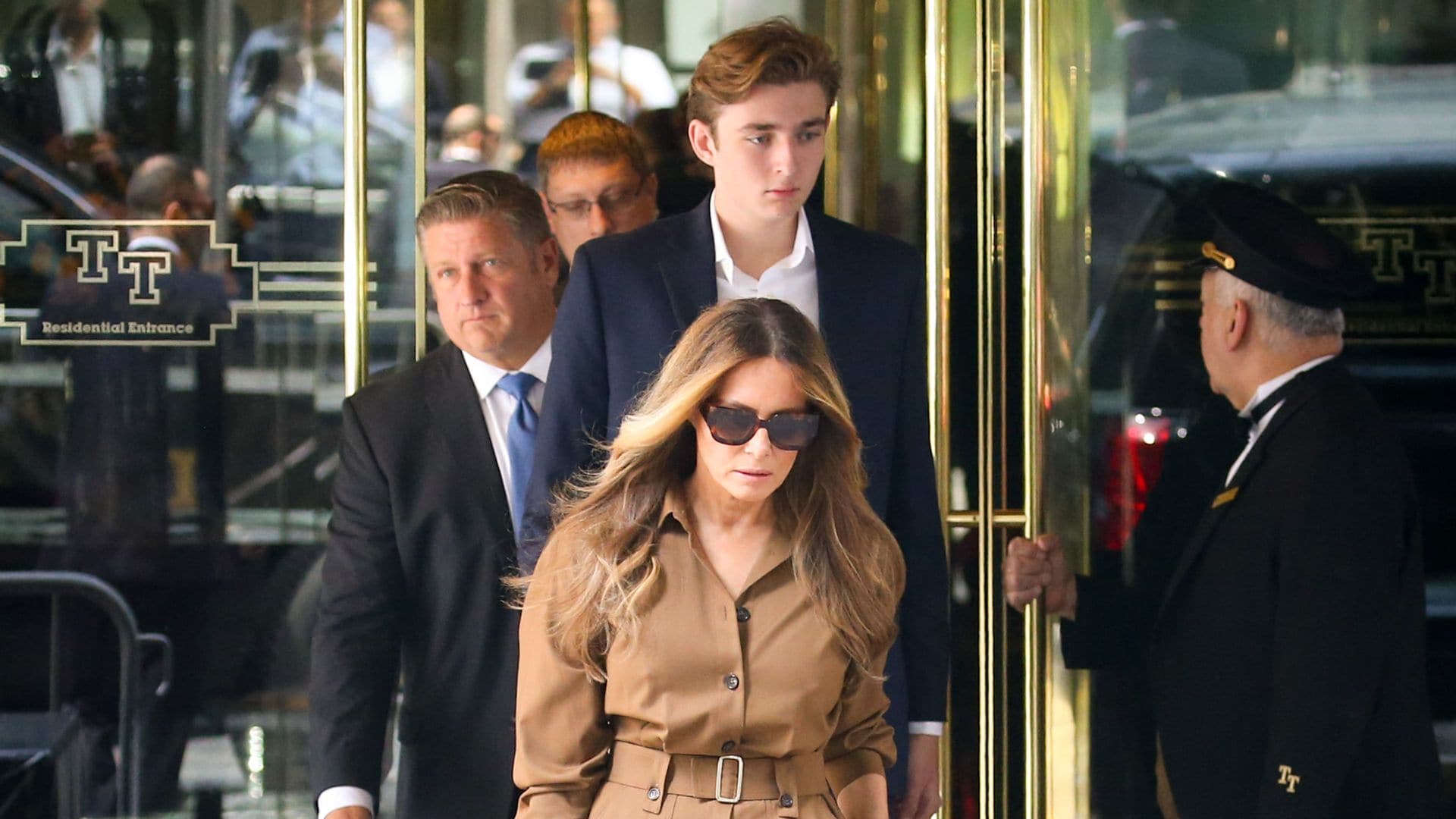 Melania and Barron Trump make their way to Florida to support Donald Trump during election night