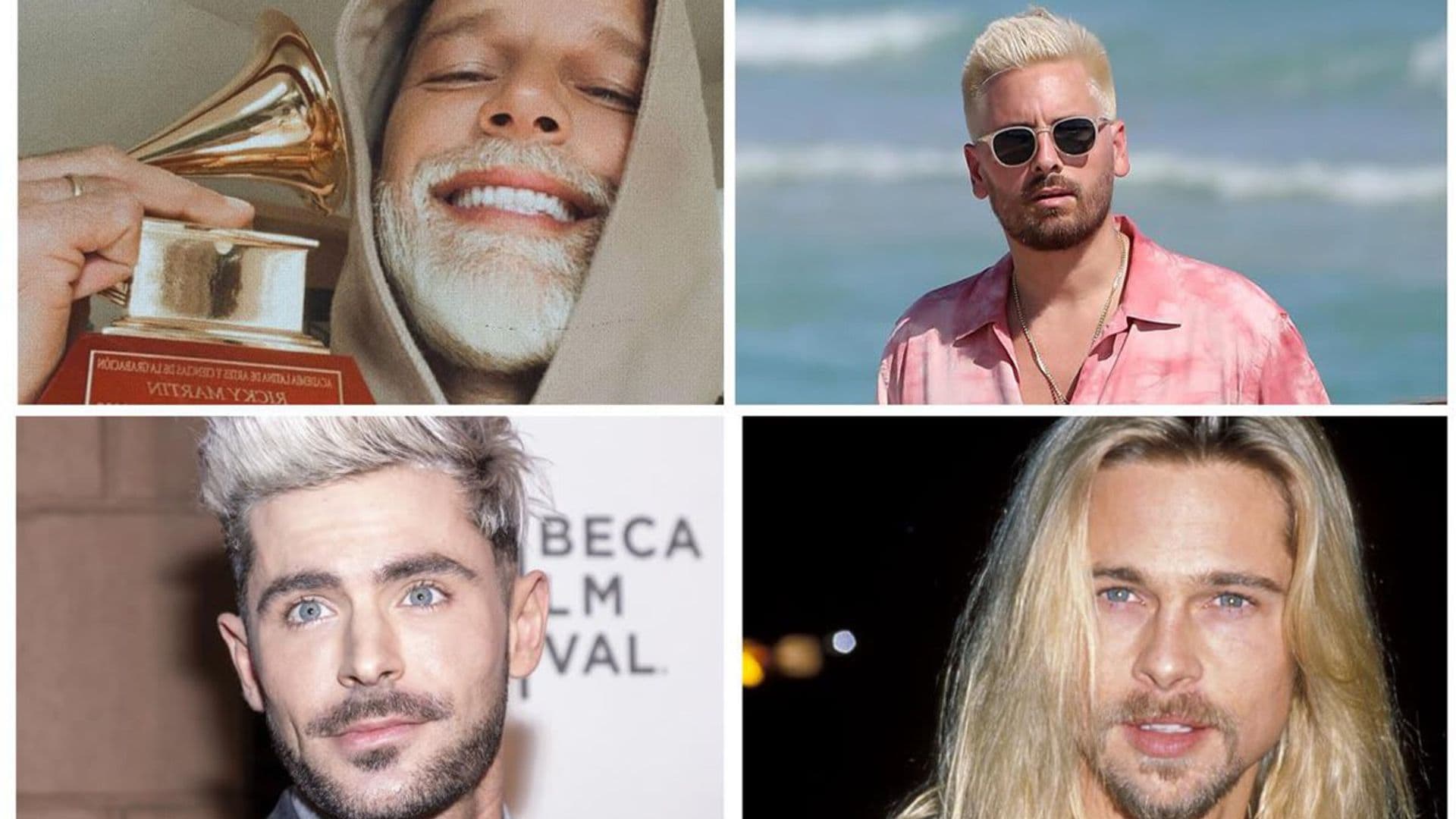 10 Male Celebrities That Have Had Platinum Blonde Hair: Ricky Martin, David Beckham, and More