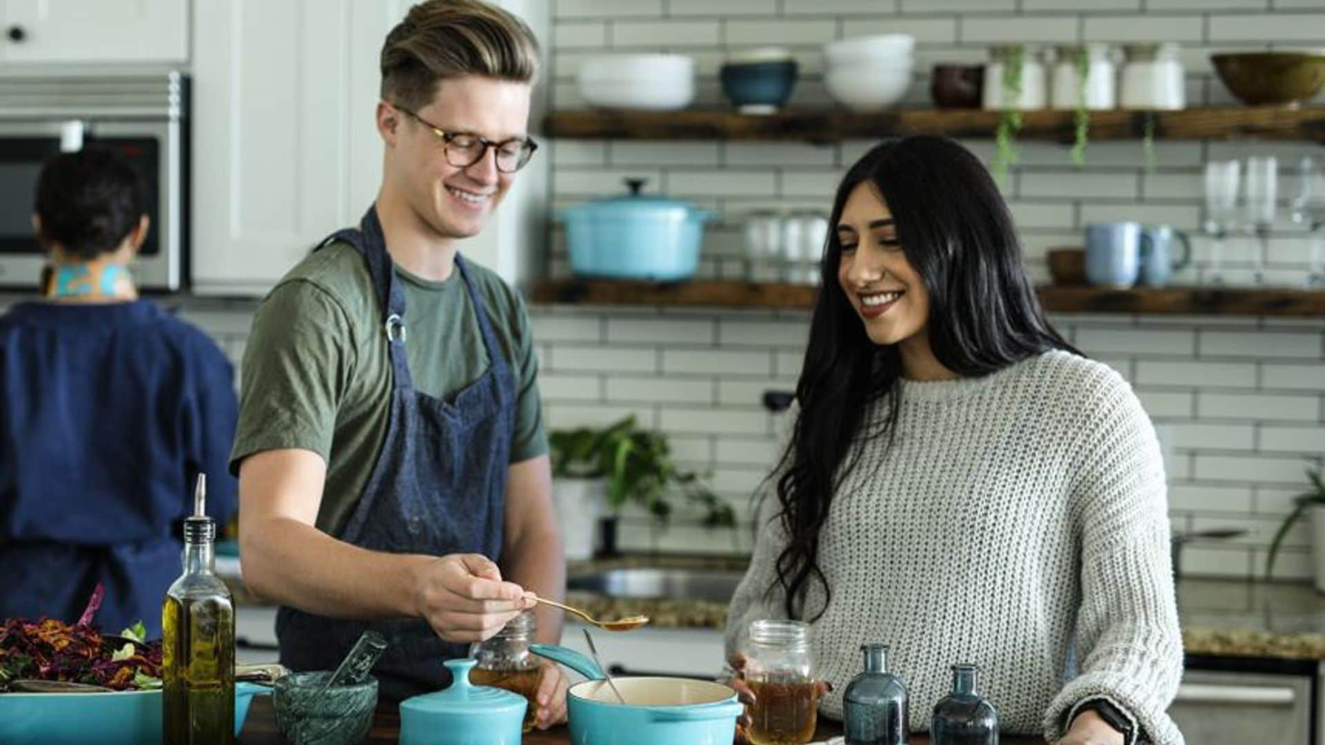 Couple cooking