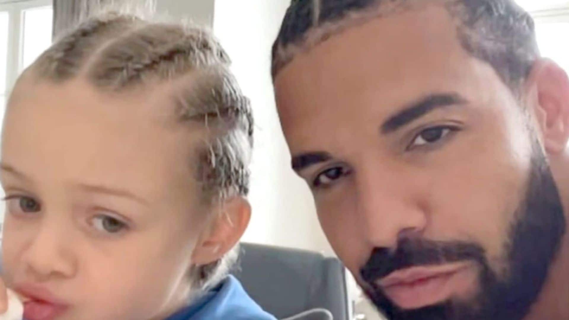 Drake proves Adonis is his mini-me as they show off matching braids