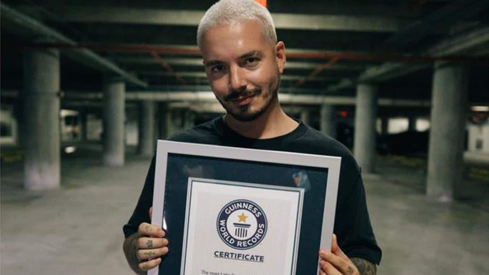 J Balvin earns second Guinness World Record title with 13 Latin GRAMMY nominations