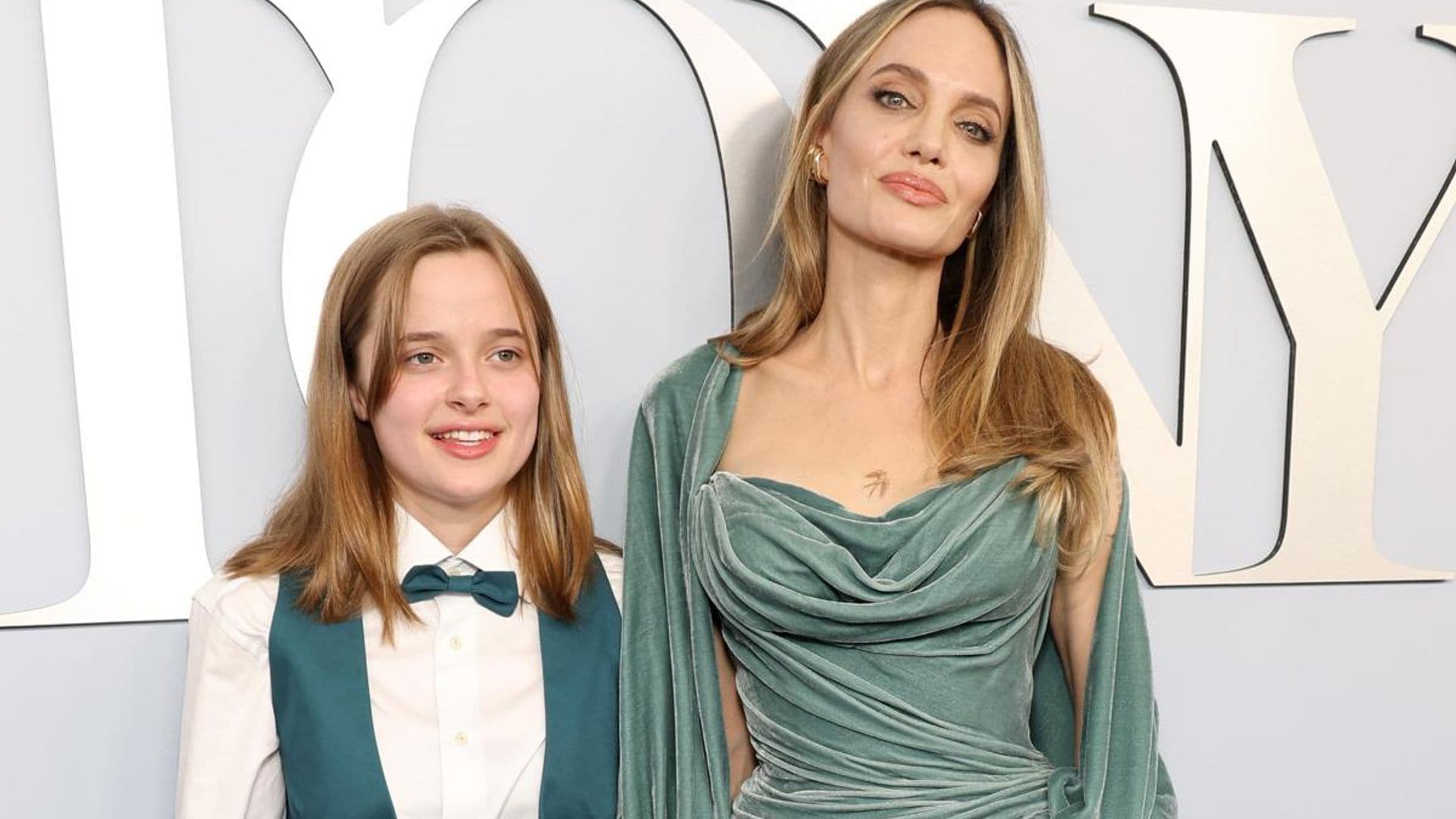 Angelina Jolie and her daughter Vivienne celebrate first Tony win