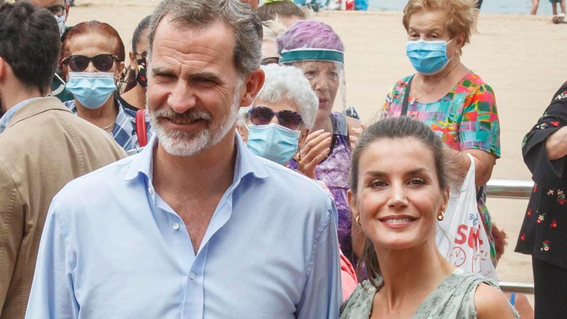 Queen Letizia looks summer-ready in affordable Zara dress for trip to the beach
