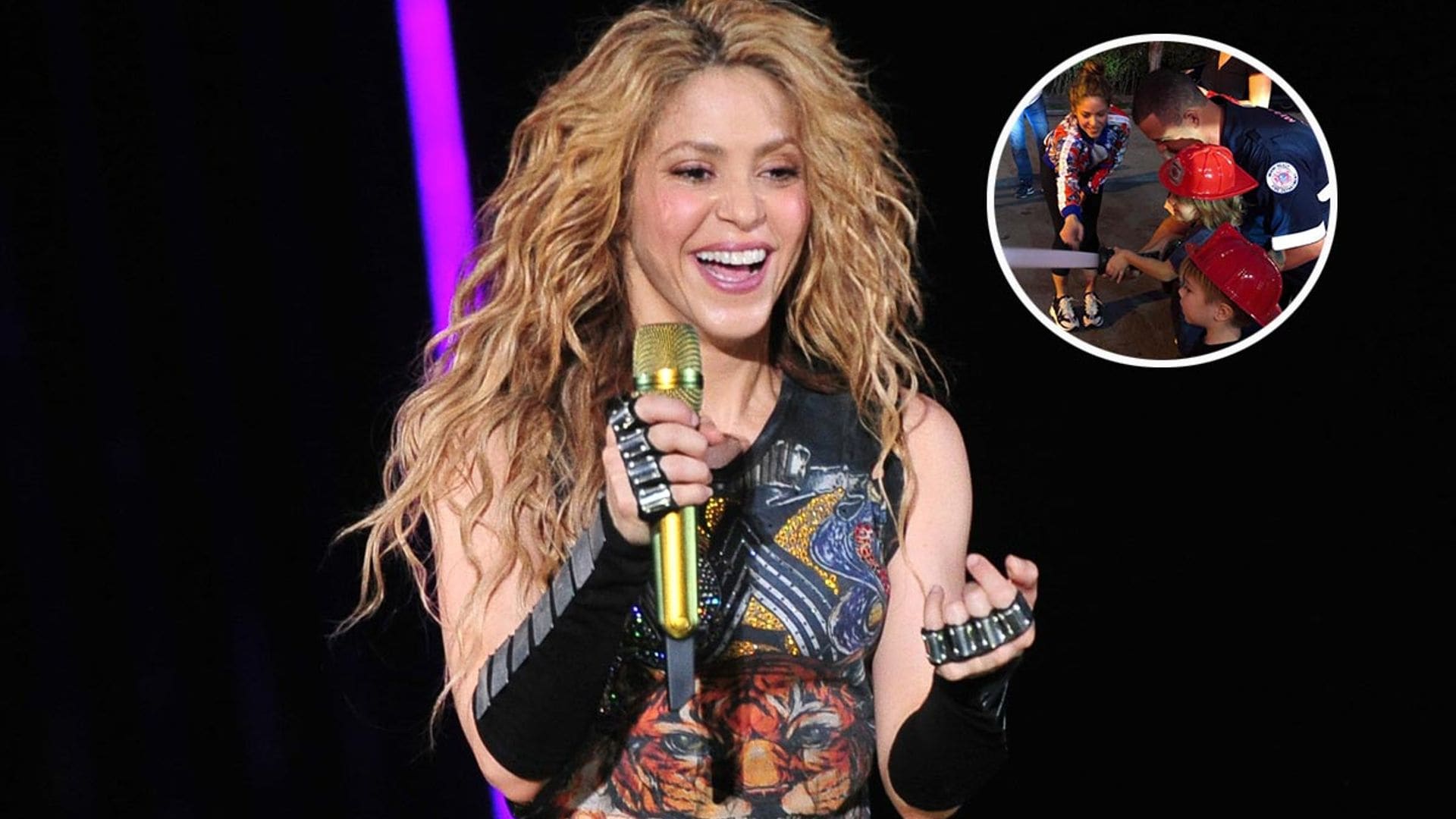 Shakira's sons are the cutest firefighters ever in Miami Beach - see the photos!