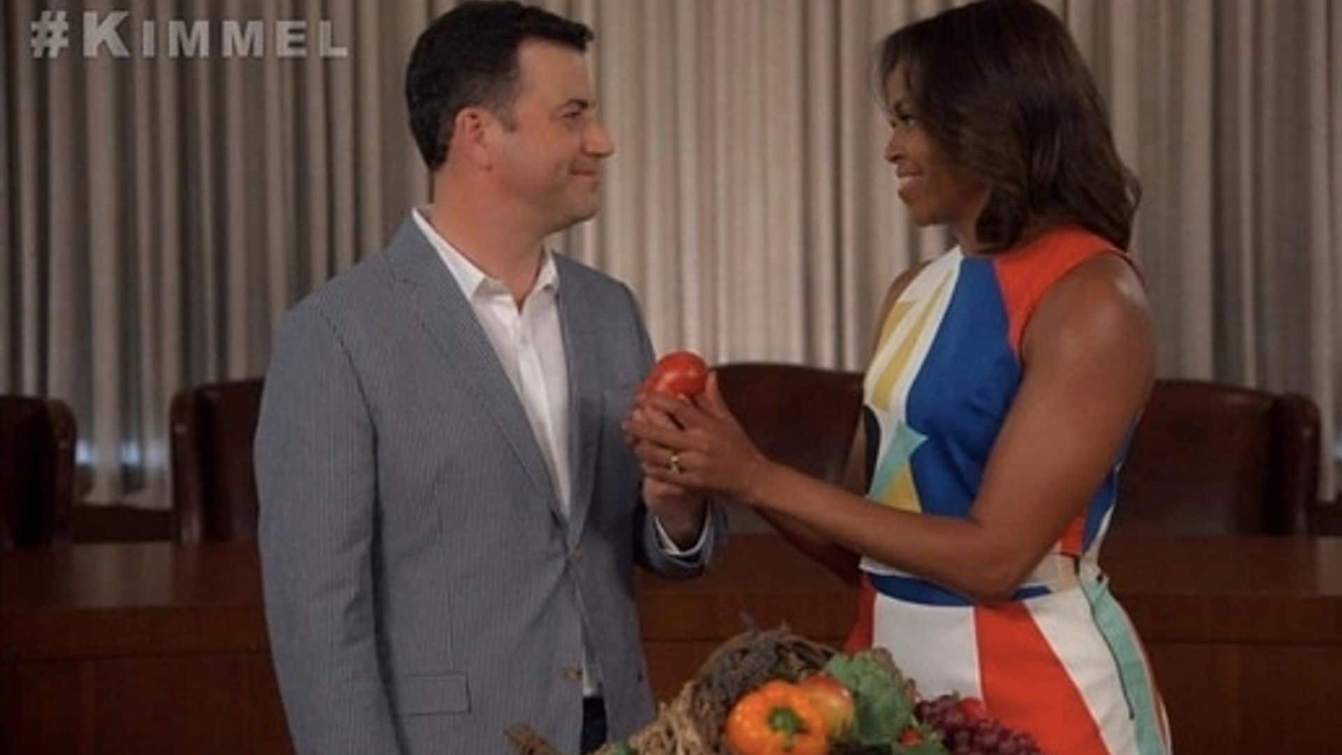 Michelle Obama talks FNV campaign on Jimmy Kimmel Live: Video