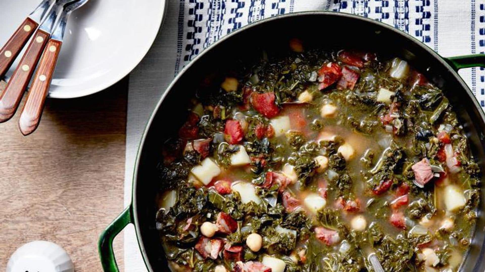 Rachael Ray's Portuguese Chourico and Kale Soup