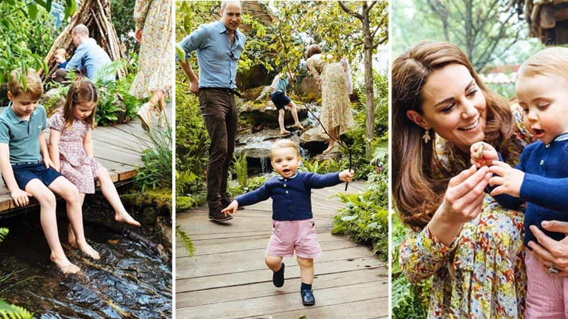 He's walking! Prince Louis races around mom Kate Middleton's designer garden with George and Charlotte