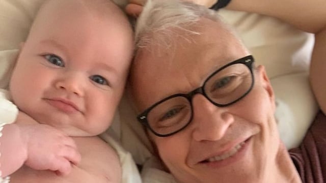 Anderson Cooper and his 7-month-old son Wyatt