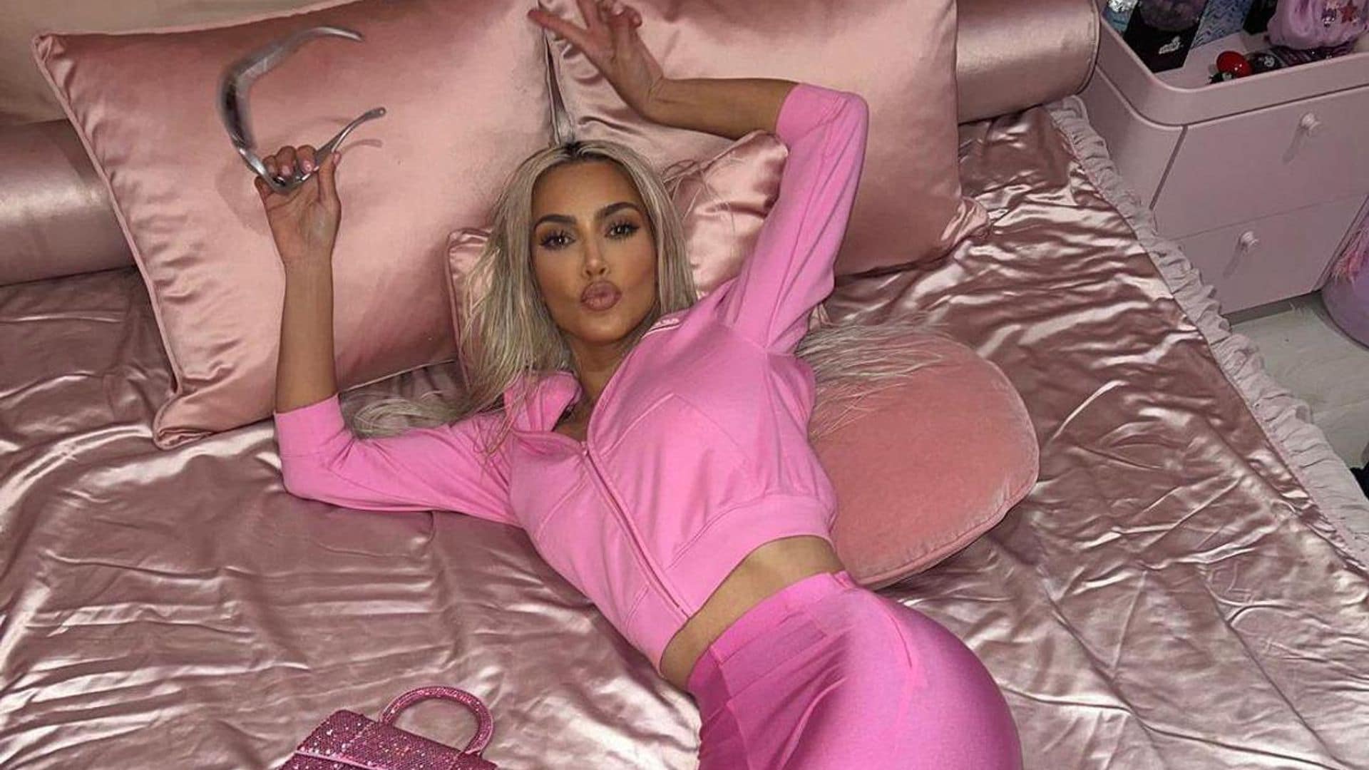 Kim Kardashian wears all-pink in new photos by daughter North West