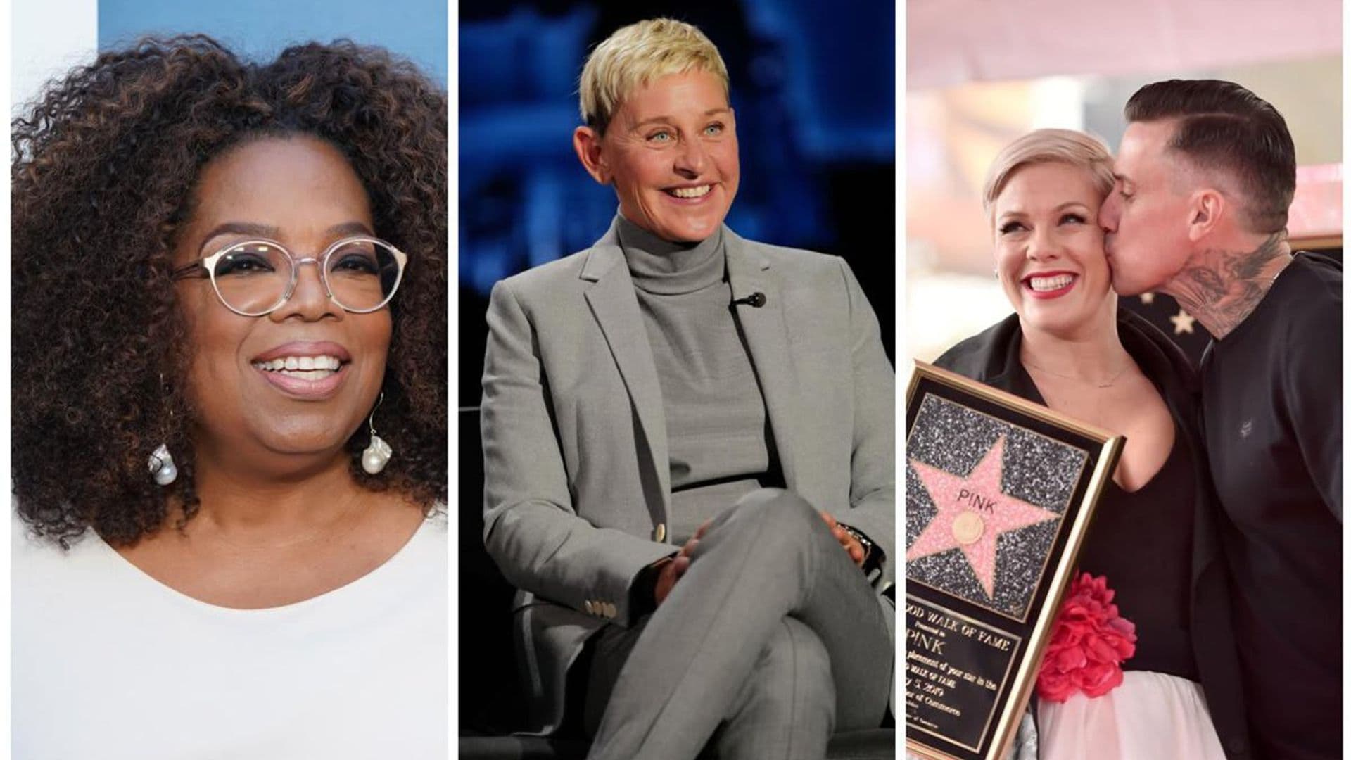 Oprah Winfrey, Pink, Ellen DeGeneres