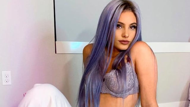 Lele Pons with straight purple hair