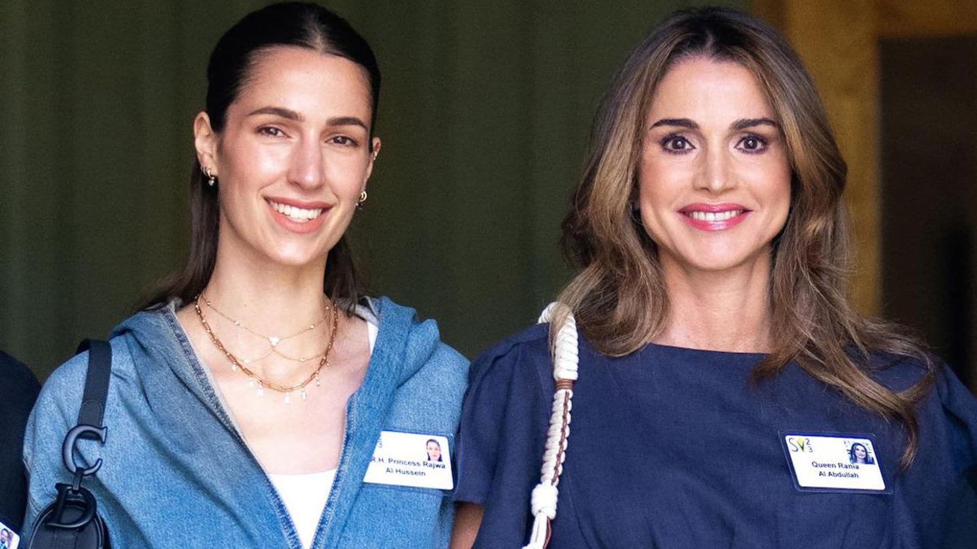 Queen Rania and Princess Rajwa ride in golf cart—with a familiar face behind the wheel!