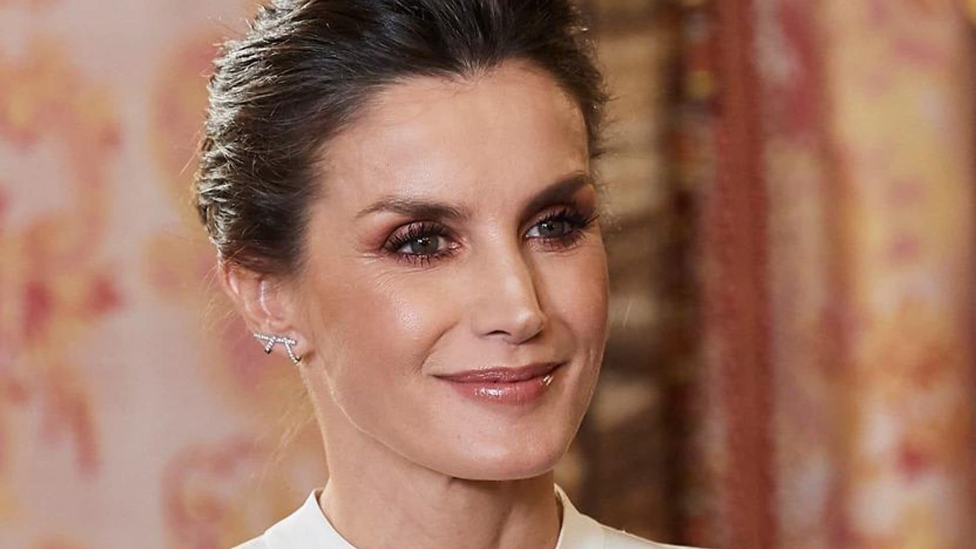 Queen Letizia exudes glamour wearing H&M to palace reception