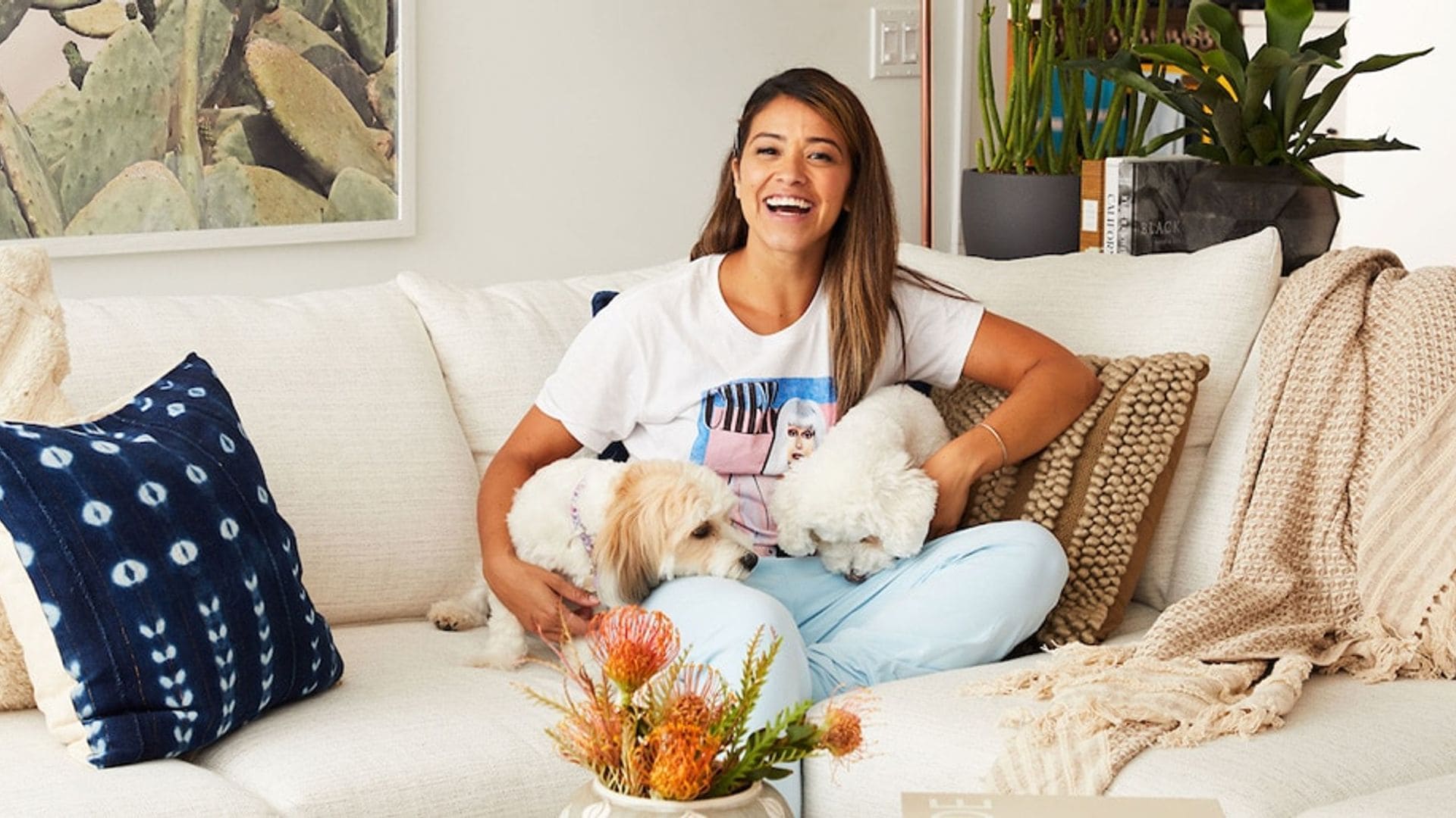 Gina Rodriguez redecorates her living room on a budget and we're obsessed!