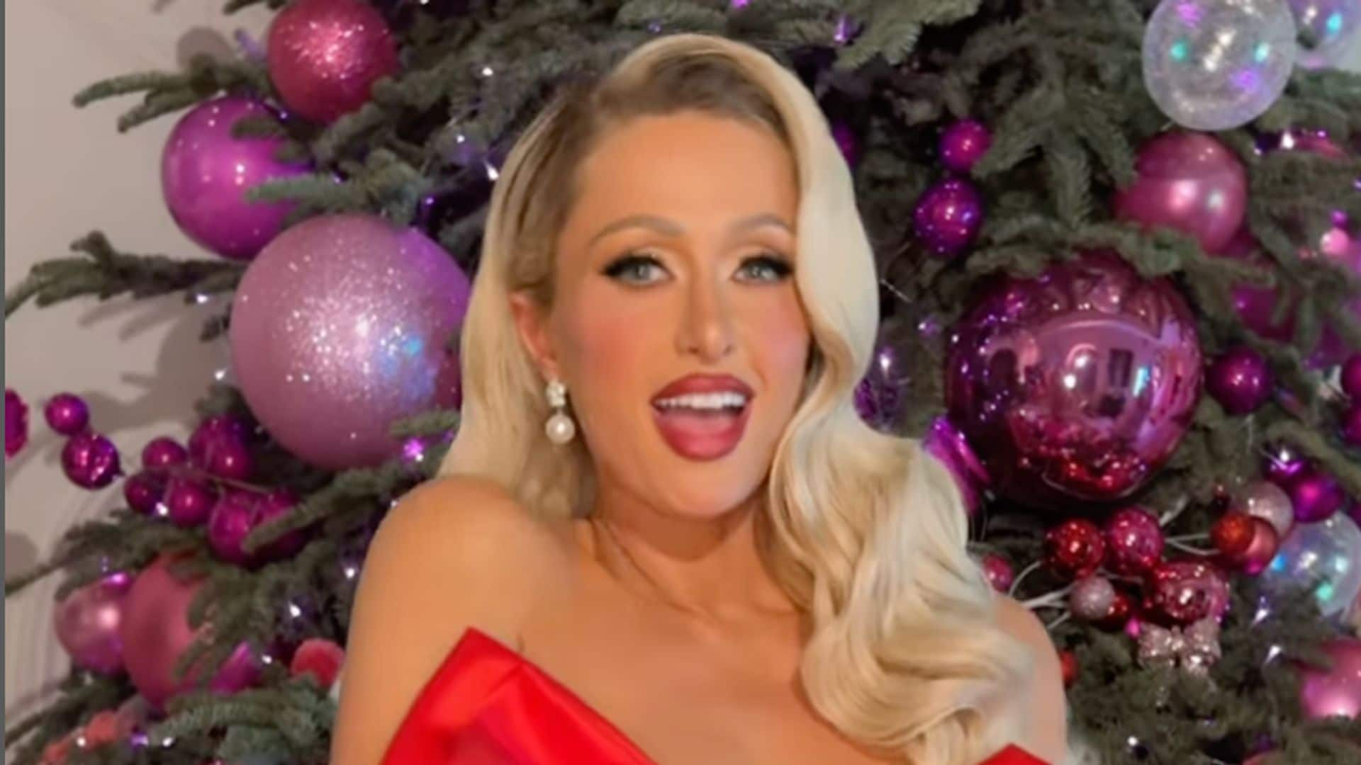 Paris Hilton wears nothing but a bow and more stars celebrate Christmas