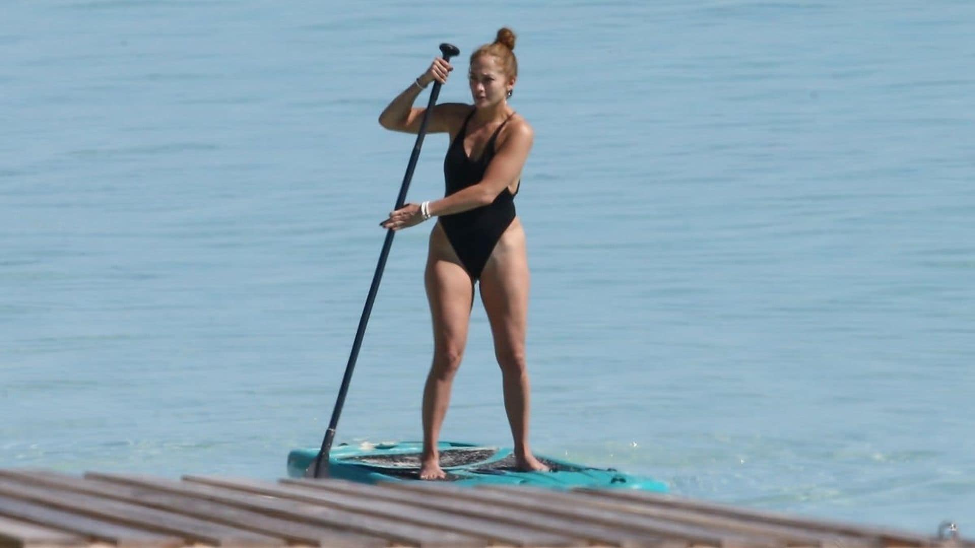 Jennifer Lopez left little to the imagination while paddle- boarding [Pics]