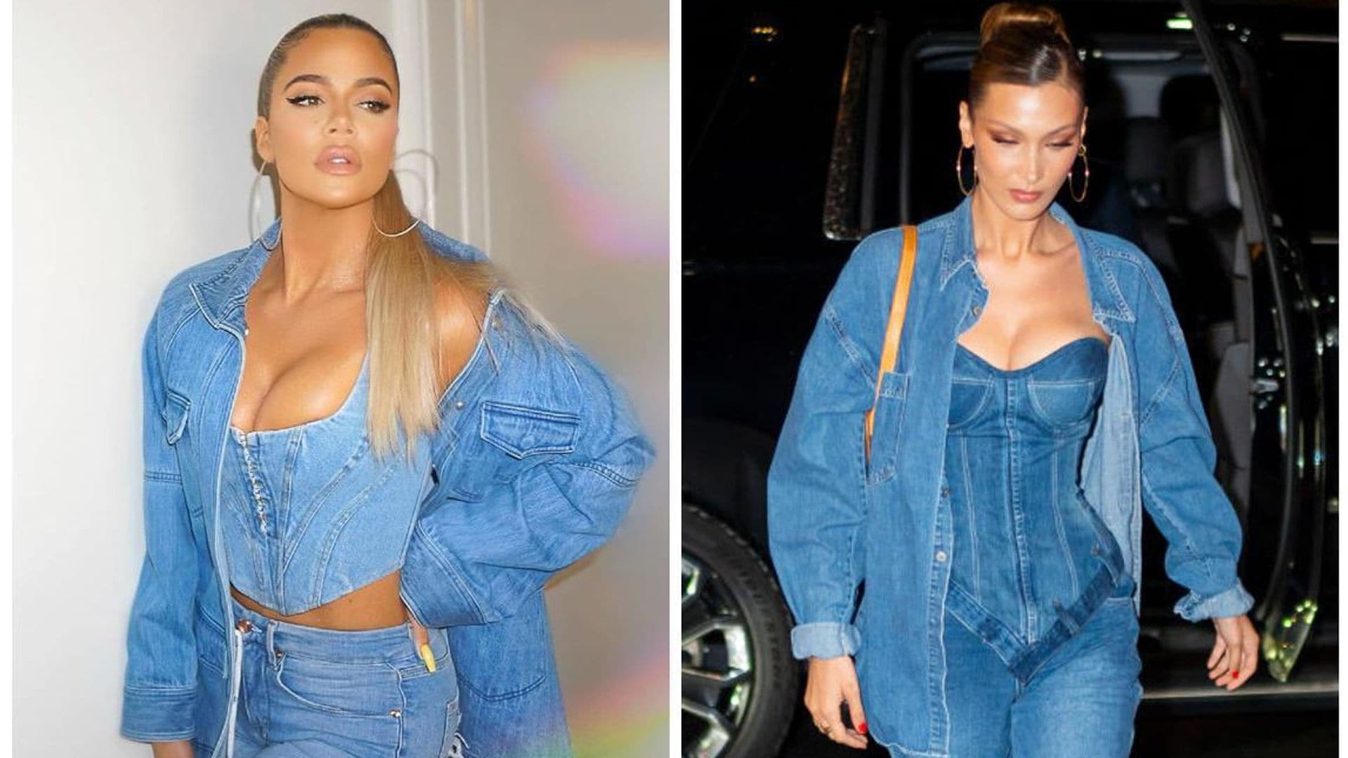 Khloé Kardashian and Bella Hadid in daring denim - who wore it better?