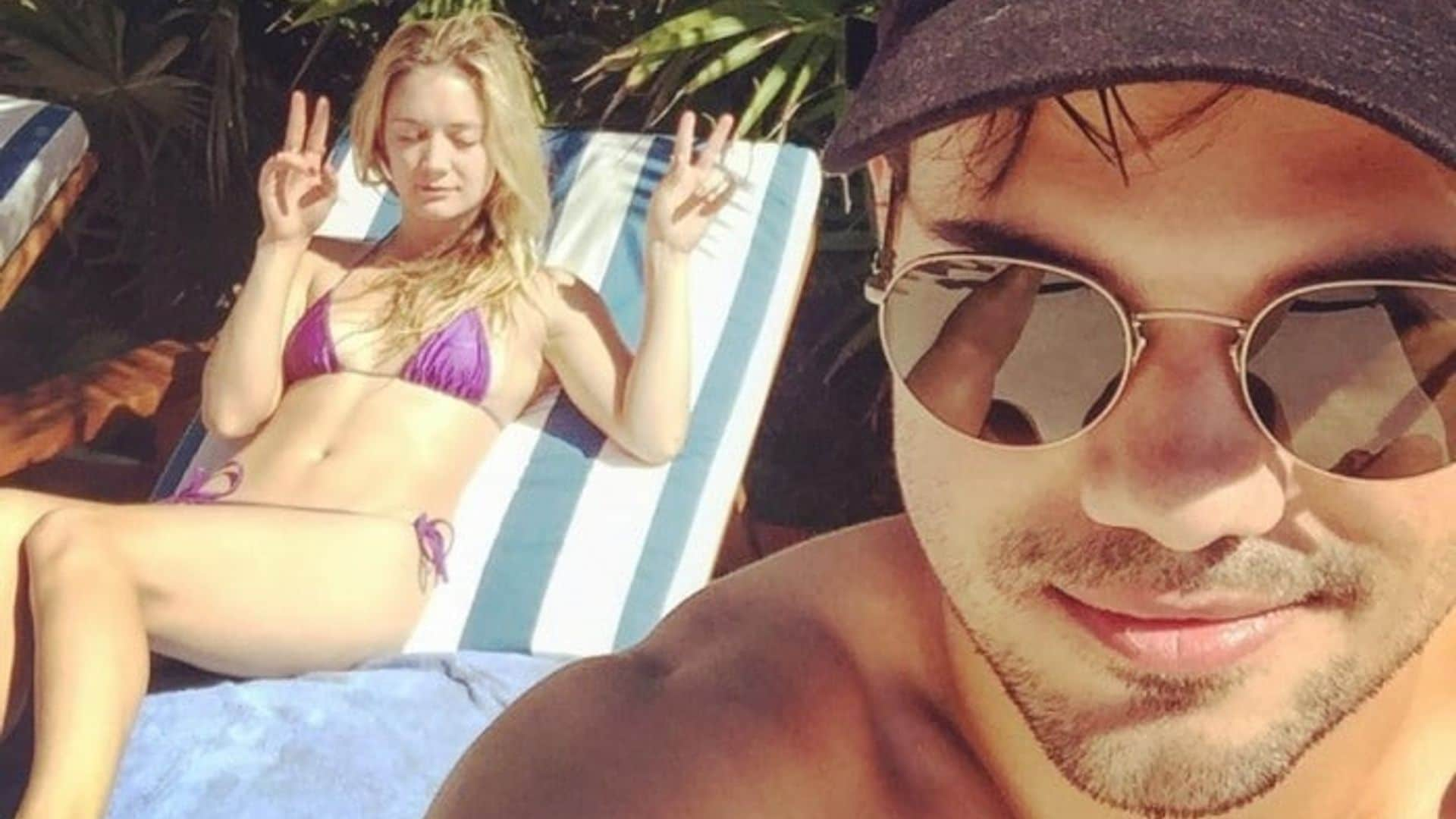 Billie Lourd jets away for a 'peaceful' vacation with Taylor Lautner after family deaths